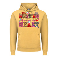 Vintage Mustard nursing is a work of heart Vintage Hoodie - OliviaCreatesArt