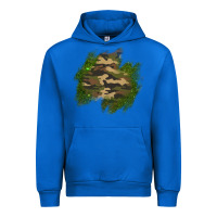 Cobalt camouflage glitter patch Urban Hoodie - AdoDesignShop