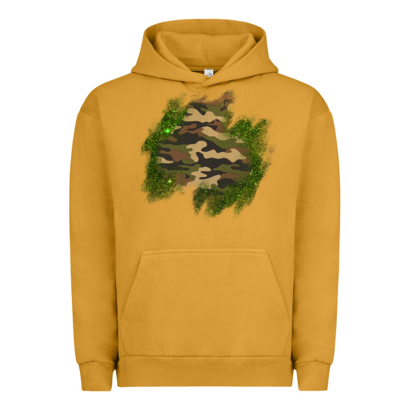 Camouflage Glitter Patch Urban Hoodie by AdoDesignShop | Teevron