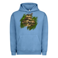 Pigment Pebble Blue camouflage glitter patch Urban Hoodie - AdoDesignShop