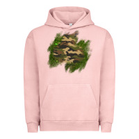 Pigment Salmon camouflage glitter patch Urban Hoodie - AdoDesignShop