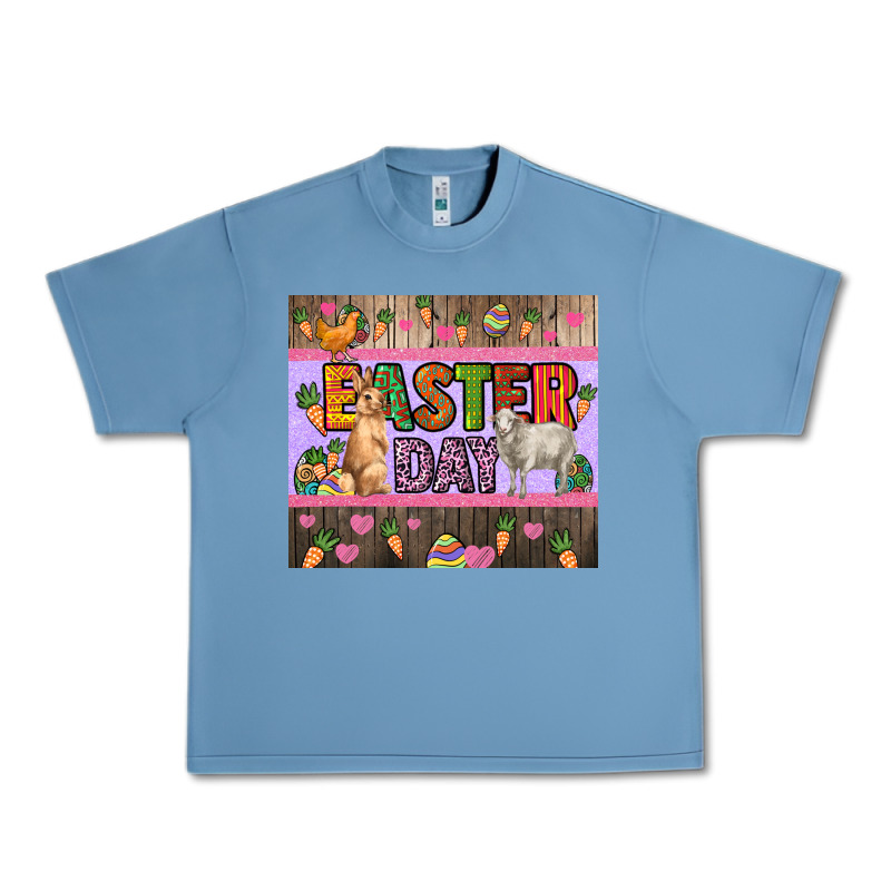 Easter Day Farm Animals Tumbler Urban Heavy Tee by HowdyJamesFarm | Teevron