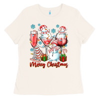 Bone merry christmas wine glasses Ladies Tee - texasbilliewilder
