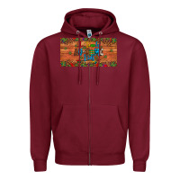 Burgundy i teach au some kids license plate Zipper Hoodie - Artiststas