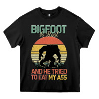 Black Bigfoot is real and he tried to eat my ass Heavy Core Tee - Bettercallsaul