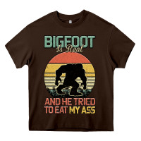 Chocolate Brown Bigfoot is real and he tried to eat my ass Heavy Core Tee - Bettercallsaul