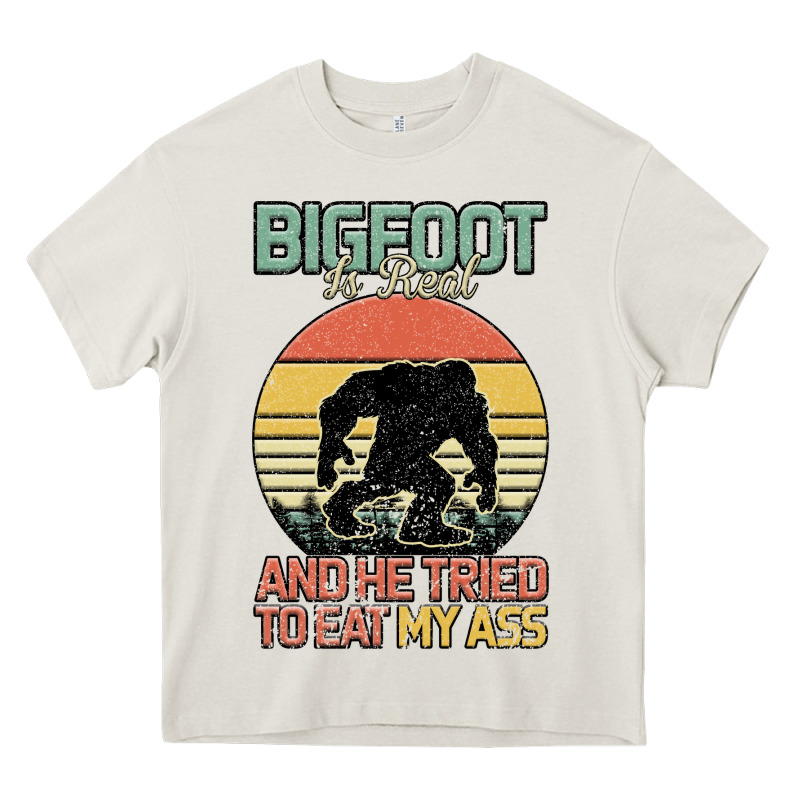 Bigfoot Is Real And He Tried To Eat My Ass Heavy Core Tee by Bettercallsaul | Teevron