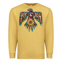 Antique Gold pinky western sunflower thunderbird Premium Sweatshirt - BarkalooDesign