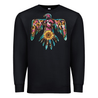Black pinky western sunflower thunderbird Premium Sweatshirt - BarkalooDesign
