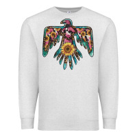 Oatmeal Heather pinky western sunflower thunderbird Premium Sweatshirt - BarkalooDesign
