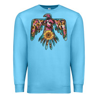 Ocean Blue pinky western sunflower thunderbird Premium Sweatshirt - BarkalooDesign