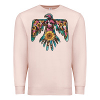 Pale Pink pinky western sunflower thunderbird Premium Sweatshirt - BarkalooDesign