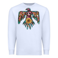 White pinky western sunflower thunderbird Premium Sweatshirt - BarkalooDesign