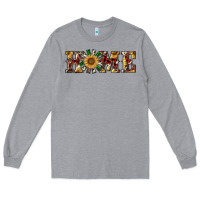 Heather Grey christmas home with windmill Long Sleeve Tee - RanaPortraitStore