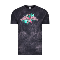 Cloud Black cancer ribbon with angel wings Vintage Tee - CowGirlArtShop