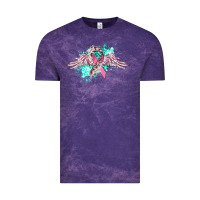 Cloud Purple cancer ribbon with angel wings Vintage Tee - CowGirlArtShop