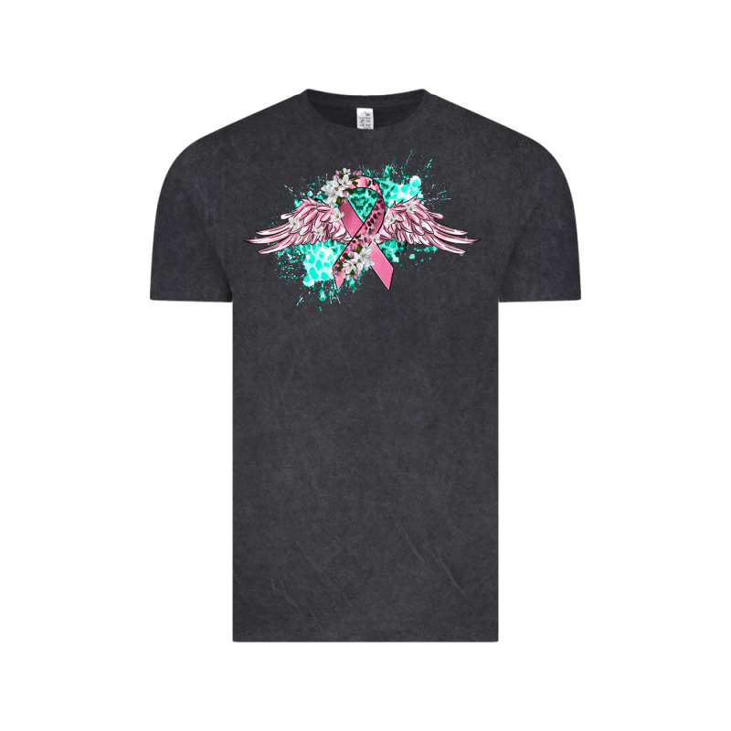 Cancer Ribbon With Angel Wings Vintage Tee by CowGirlArtShop | Teevron