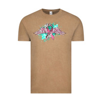 Vintage Coffee cancer ribbon with angel wings Vintage Tee - CowGirlArtShop