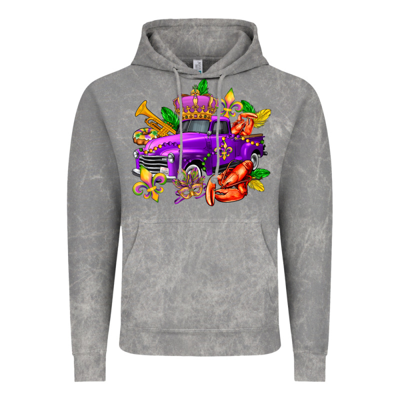 Mardi Gras Truck Olivia Vintage Hoodie by OliviaCreatesArt | Teevron