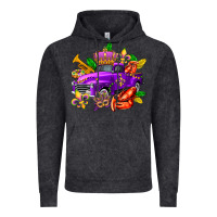 Vintage Black mardi gras truck olivia Vintage Hoodie - OliviaCreatesArt