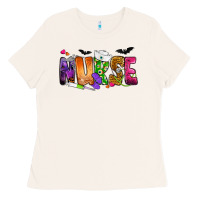 Bone Nurse Halloween Ladies Tee - NancyCooperArtShop