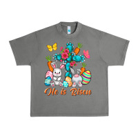 Tornado He is risen with Cross Easter Day Urban Heavy Tee - HowdyJamesFarm