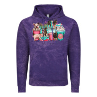 Cloud Purple pig coffee cups Vintage Hoodie - OliviaCreatesArt