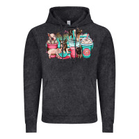 Vintage Black pig coffee cups Vintage Hoodie - OliviaCreatesArt