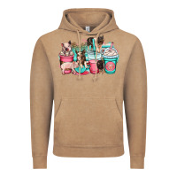 Vintage Coffee pig coffee cups Vintage Hoodie - OliviaCreatesArt