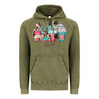 Vintage Olive pig coffee cups Vintage Hoodie - OliviaCreatesArt
