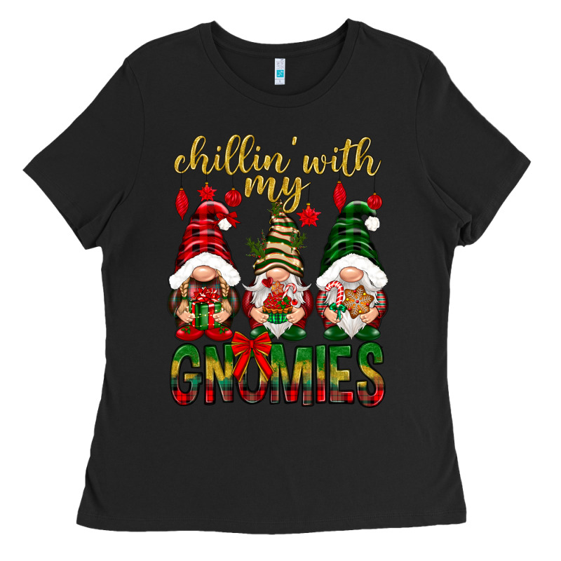 Chillin' With My Gnomes Ladies Tee by NancyCooperArtShop | Teevron