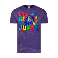 Cloud Purple think before you judge Vintage Tee - CowGirlArtShop