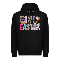 Black My 1st Easter Premium Hoodie - CowhideDigitalArt