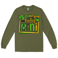 Army Green One lucky mini St. Patrick's Long Sleeve Tee - OliviaCreatesArt