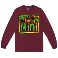 Burgundy One lucky mini St. Patrick's Long Sleeve Tee - OliviaCreatesArt