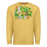 Antique Gold st.patricks one lucky cna  nurse Premium Sweatshirt - BarkalooDesign