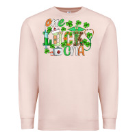 Pale Pink st.patricks one lucky cna  nurse Premium Sweatshirt - BarkalooDesign