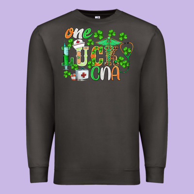 St.patricks One Lucky Cna  Nurse Premium Sweatshirt Designed By Barkaloodesign