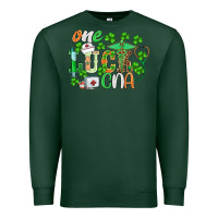 Sports Green st.patricks one lucky cna  nurse Premium Sweatshirt - BarkalooDesign