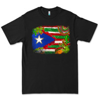 Black Mexico and Puerto Rico flag Premium Tee - texasbilliewilder