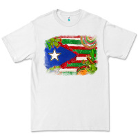 White Mexico and Puerto Rico flag Premium Tee - texasbilliewilder