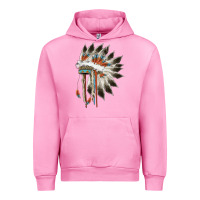 Fuchsia Pink indian headress Urban Hoodie - AdoDesignShop