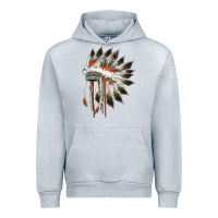 Heather Grey indian headress Urban Hoodie - AdoDesignShop
