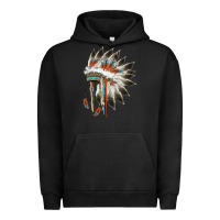 Pigment Black indian headress Urban Hoodie - AdoDesignShop