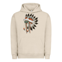 Pigment French Oak indian headress Urban Hoodie - AdoDesignShop