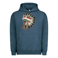 Pigment Midnight Navy indian headress Urban Hoodie - AdoDesignShop