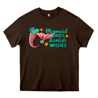 Chocolate Brown mermaid kisses starfish wishes Heavy Core Tee - JahusDesignShop