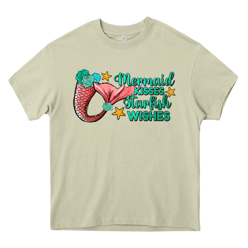 Mermaid Kisses Starfish Wishes Heavy Core Tee by JahusDesignShop | Teevron