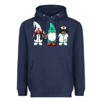 Navy african american nurse gnomies medical gnomies Heavyweight Hoodie - BarkalooDesign