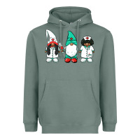 Sage african american nurse gnomies medical gnomies Heavyweight Hoodie - BarkalooDesign